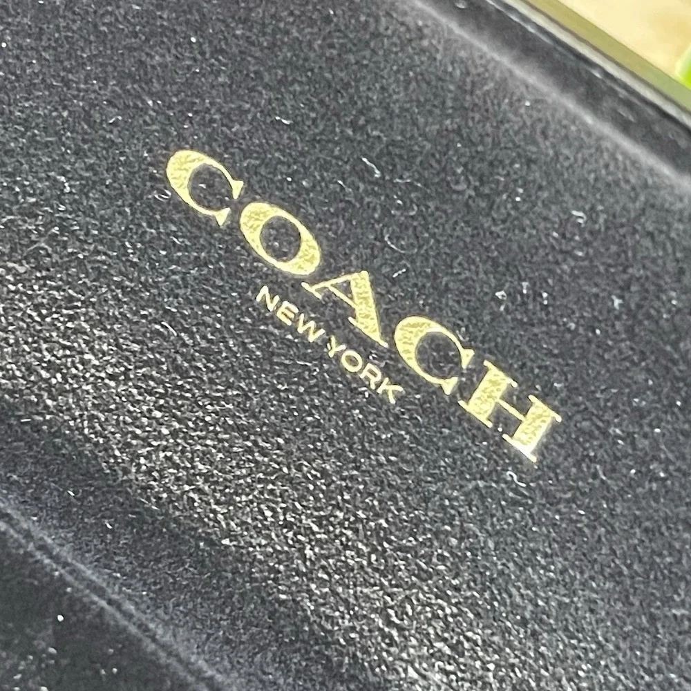 Coach New York Black Hard Case Eyeglasses Sunglasses Clamshell Holder Protective